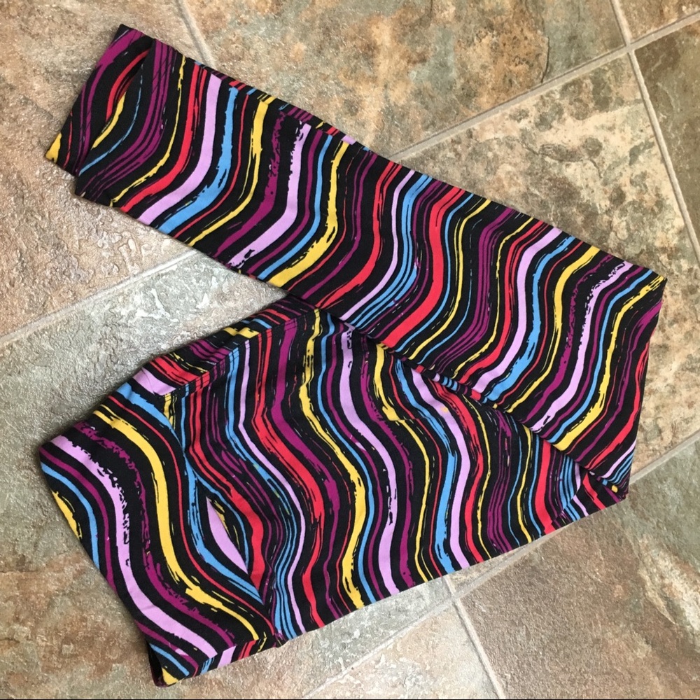OS Lularoe rainbow strip leggings